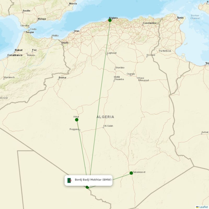 Route map over BMW airport