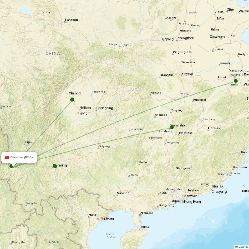 Route map over BSD airport