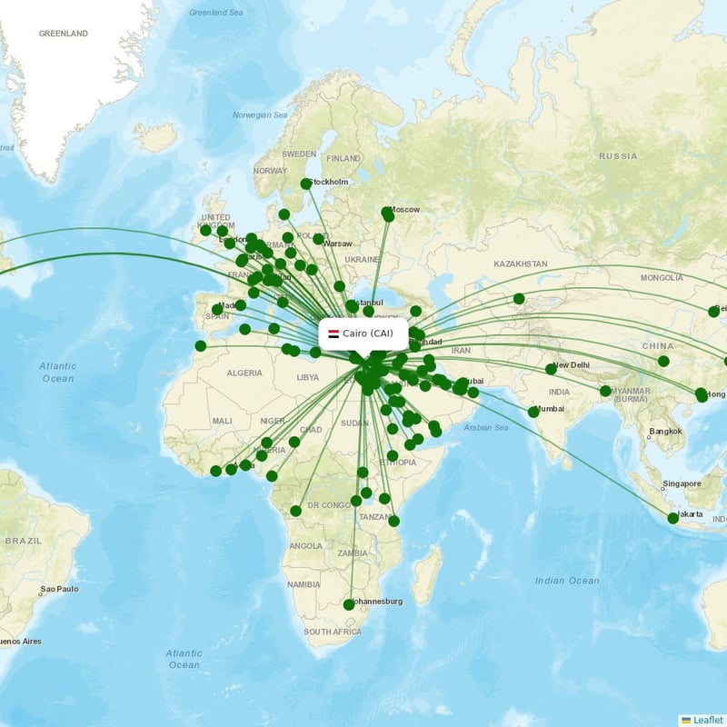 Cairo International Airport airport map | Cairo (CAI) terminal overview ...