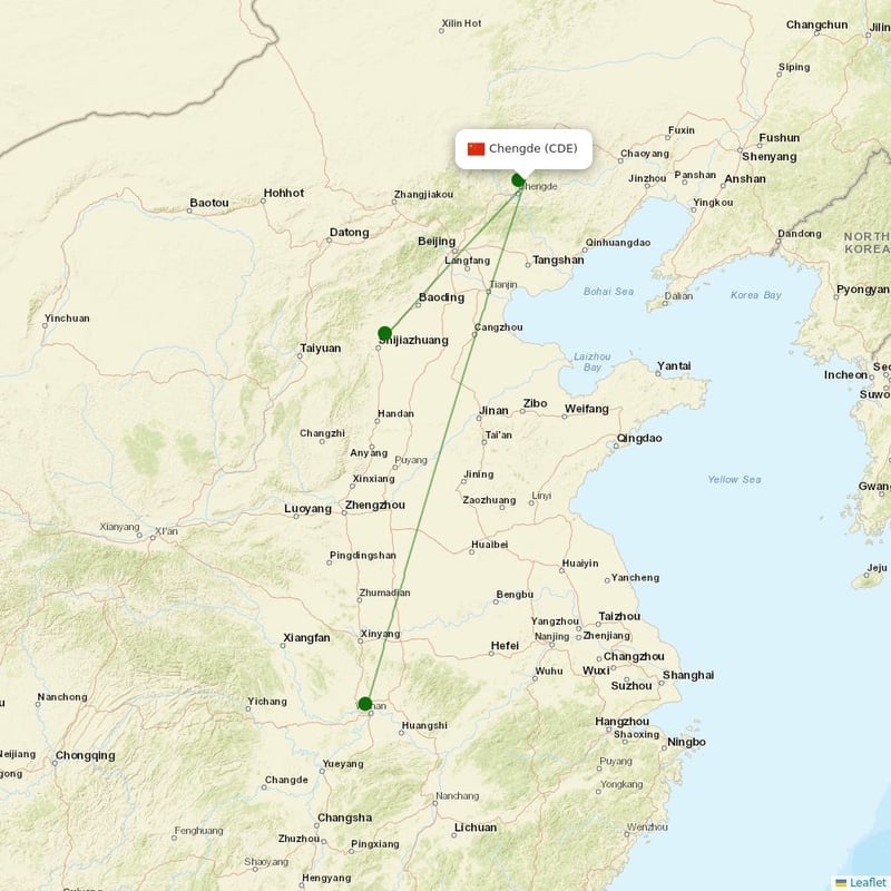 Route map over CDE airport