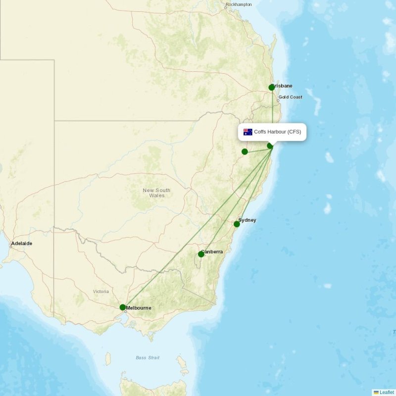Route map over CFS airport