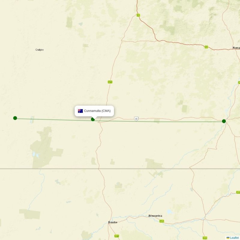Route map over CMA airport