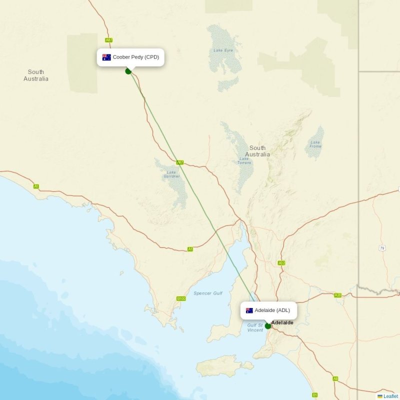 Route map over CPD airport