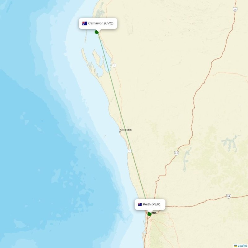 Route map over CVQ airport