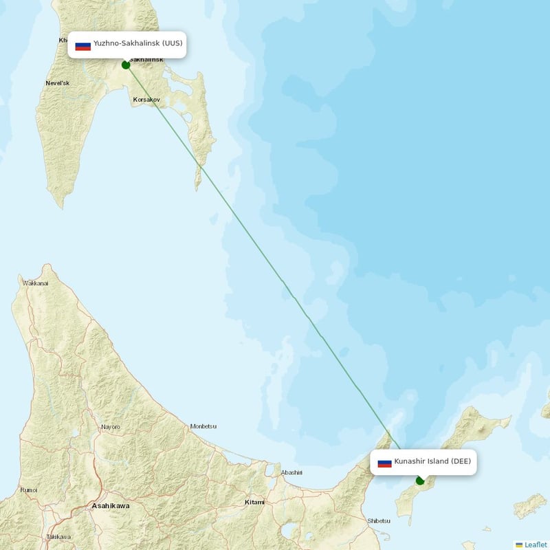 Route map over DEE airport
