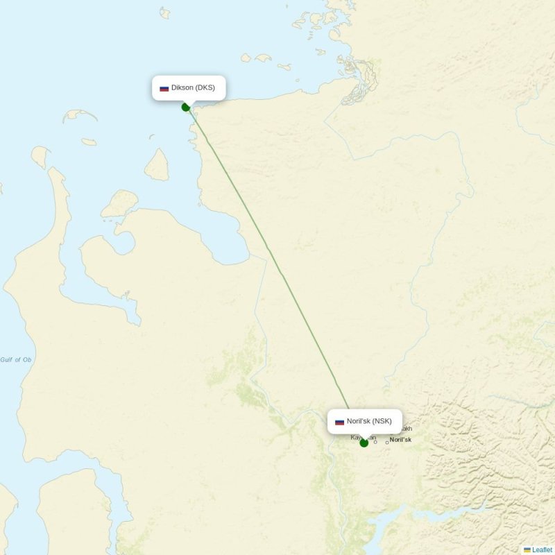Route map over DKS airport