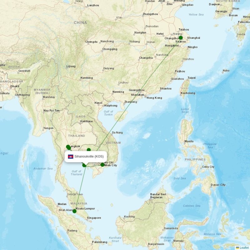 Sihanoukville destination map