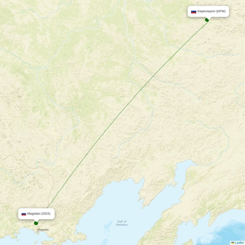 Route map over KPW airport