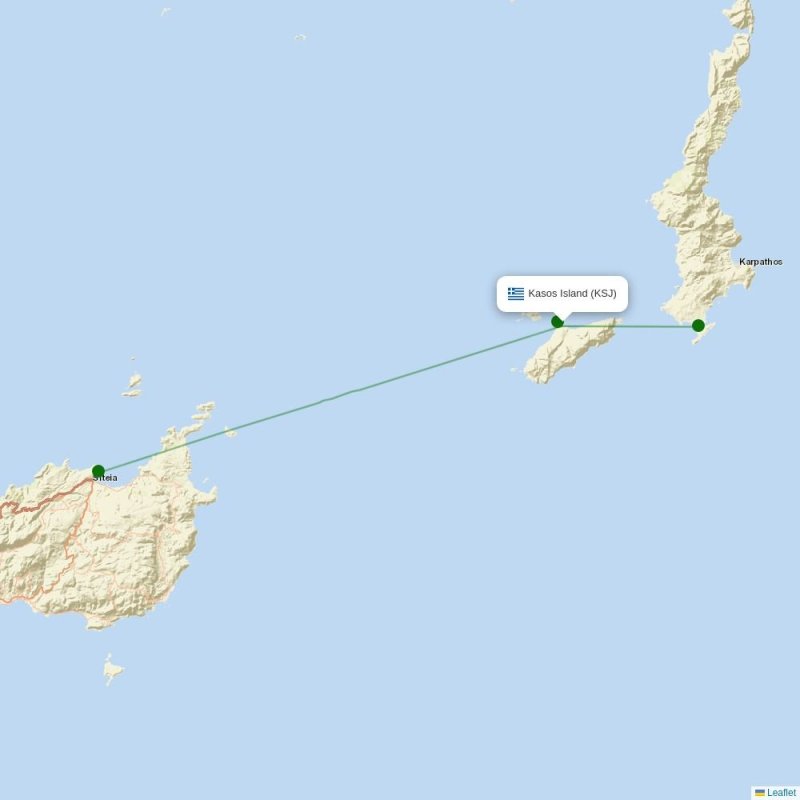 Route map over KSJ airport