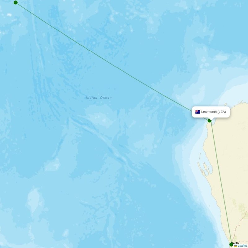 Route map over LEA airport