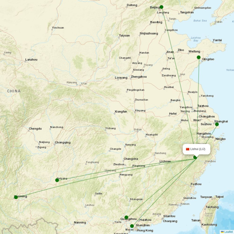 Route map over LIJ airport