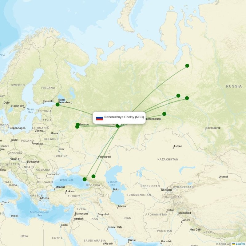 Route map over NBC airport