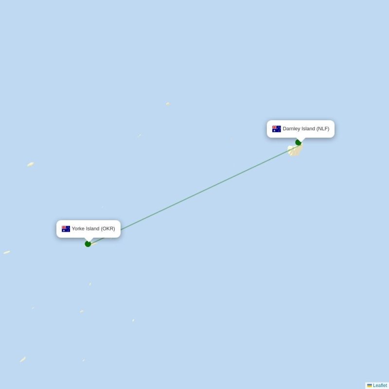 Route map over NLF airport