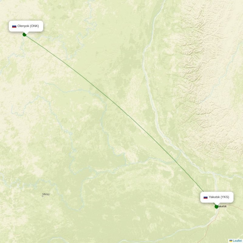 Route map over ONK airport