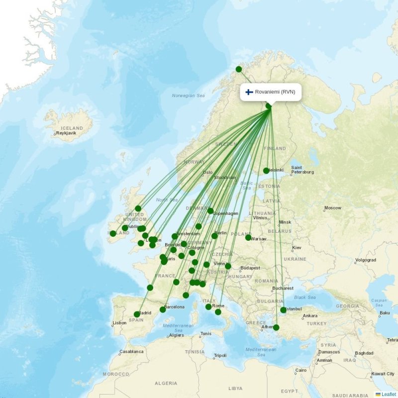 Rovaniemi destination map