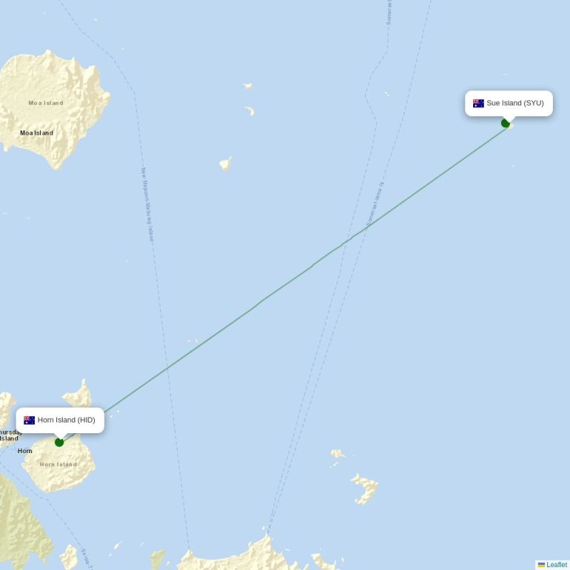 Route map over SYU airport