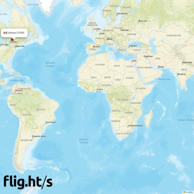 Route map over WDS airport