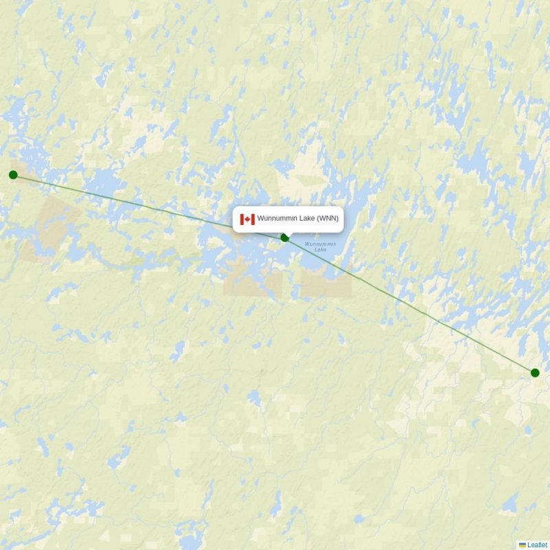 Route map over WNN airport