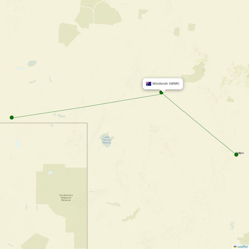 Route map over WNR airport