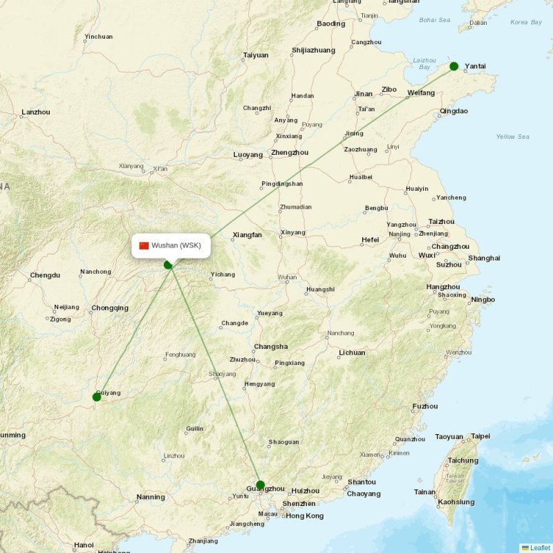 Route map over WSK airport