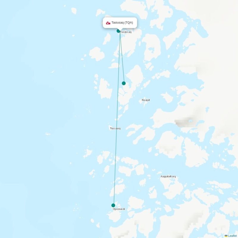 Route map over YHP airport