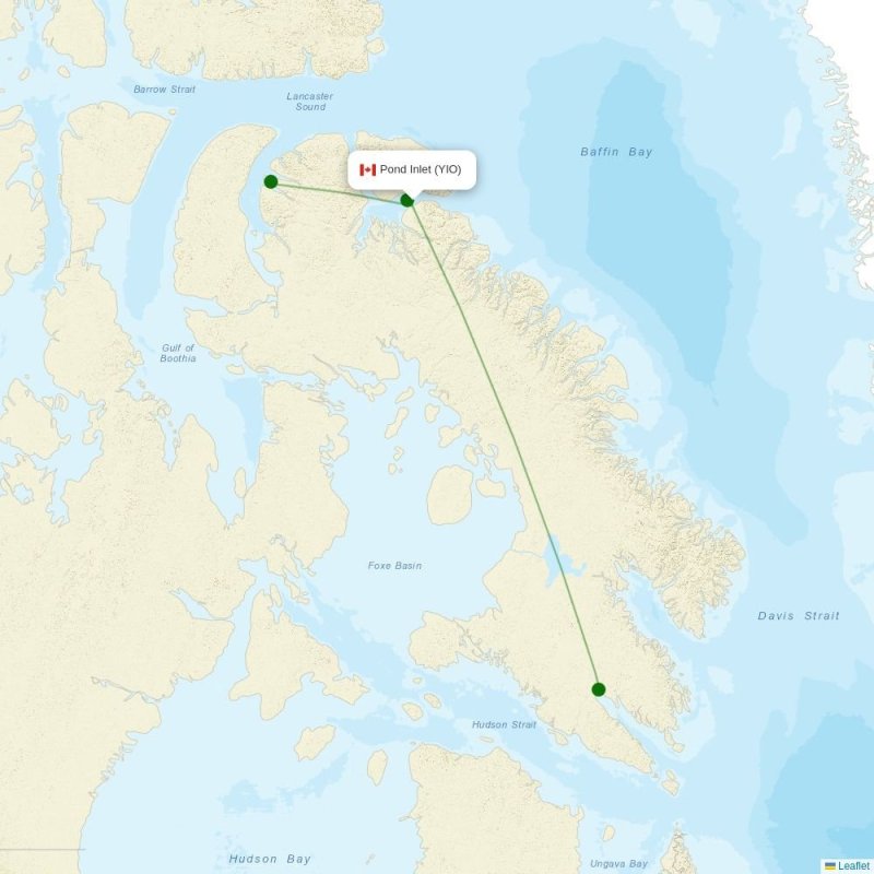 Route map over YIO airport