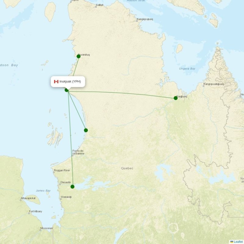 Route map over YPH airport