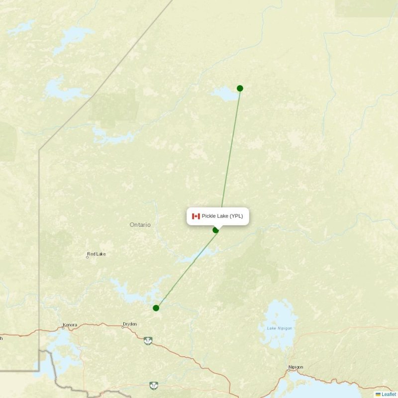 Route map over YPL airport