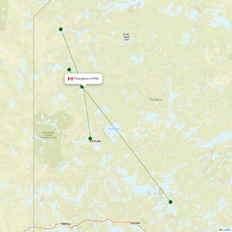 Route map over YPM airport