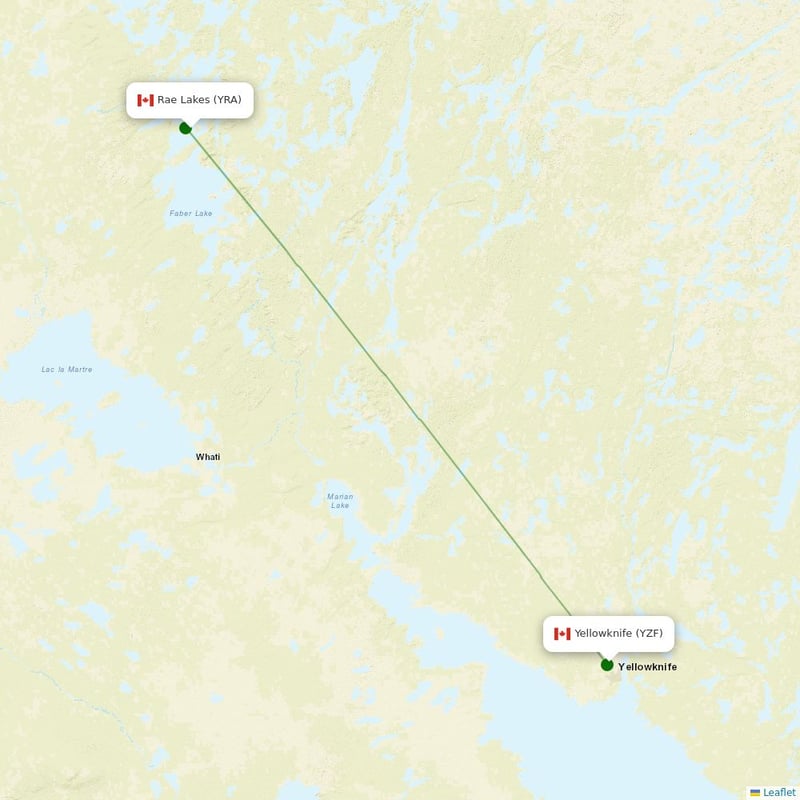 Route map over YSG airport