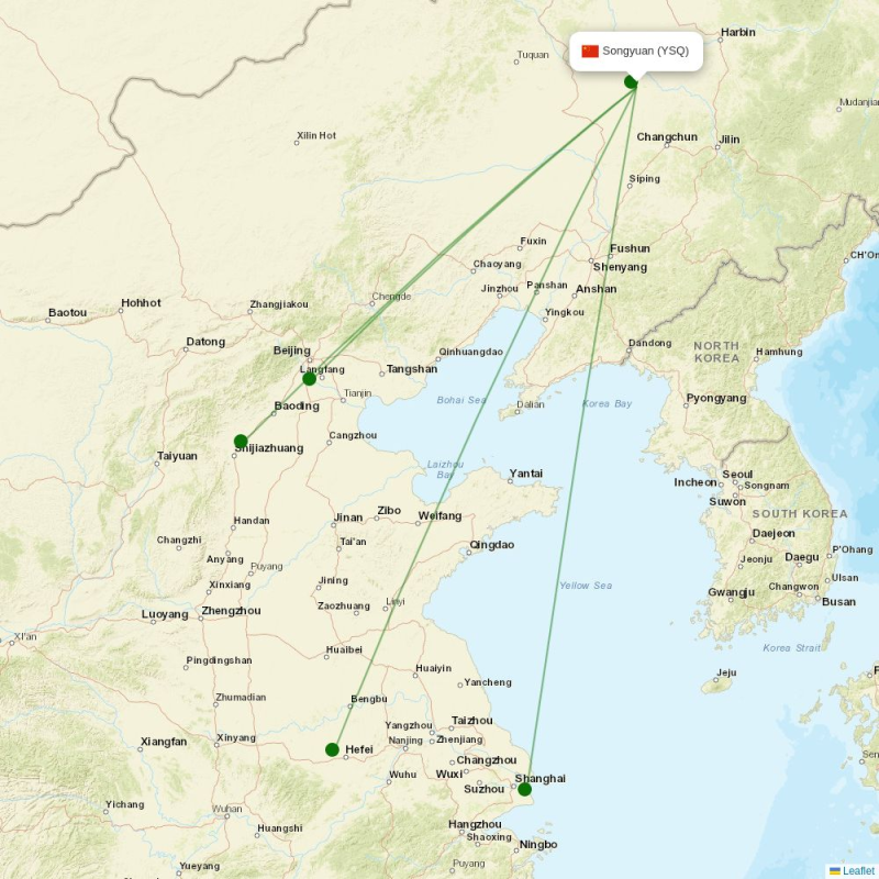 Route map over YSQ airport