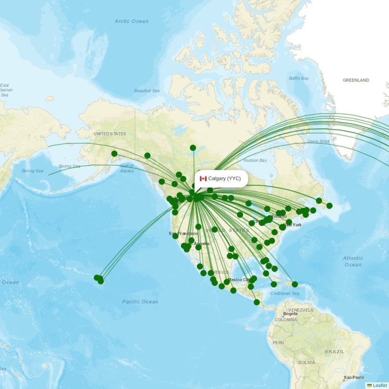 Route map over YYJ airport
