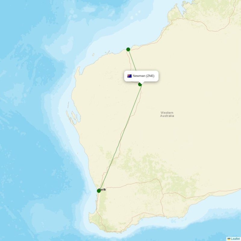 Route map over ZNE airport