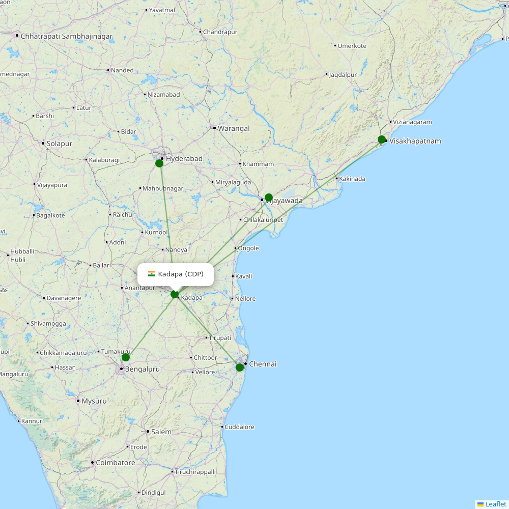 Route map over CDP airport