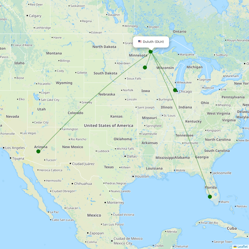 Route map over DLH airport