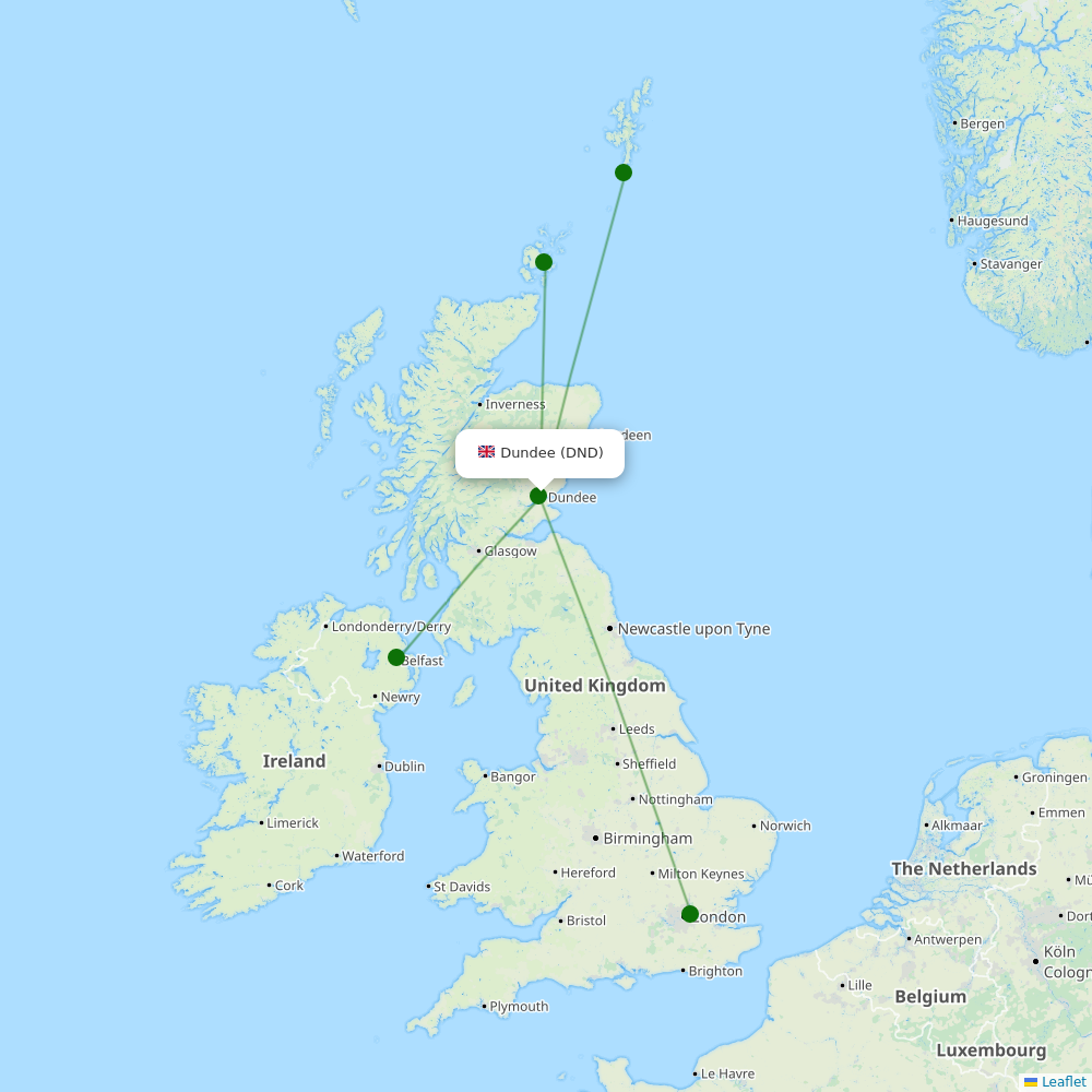 Dundee destination map