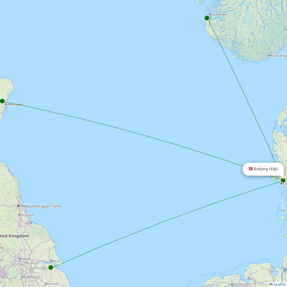 Esbjerg destination map