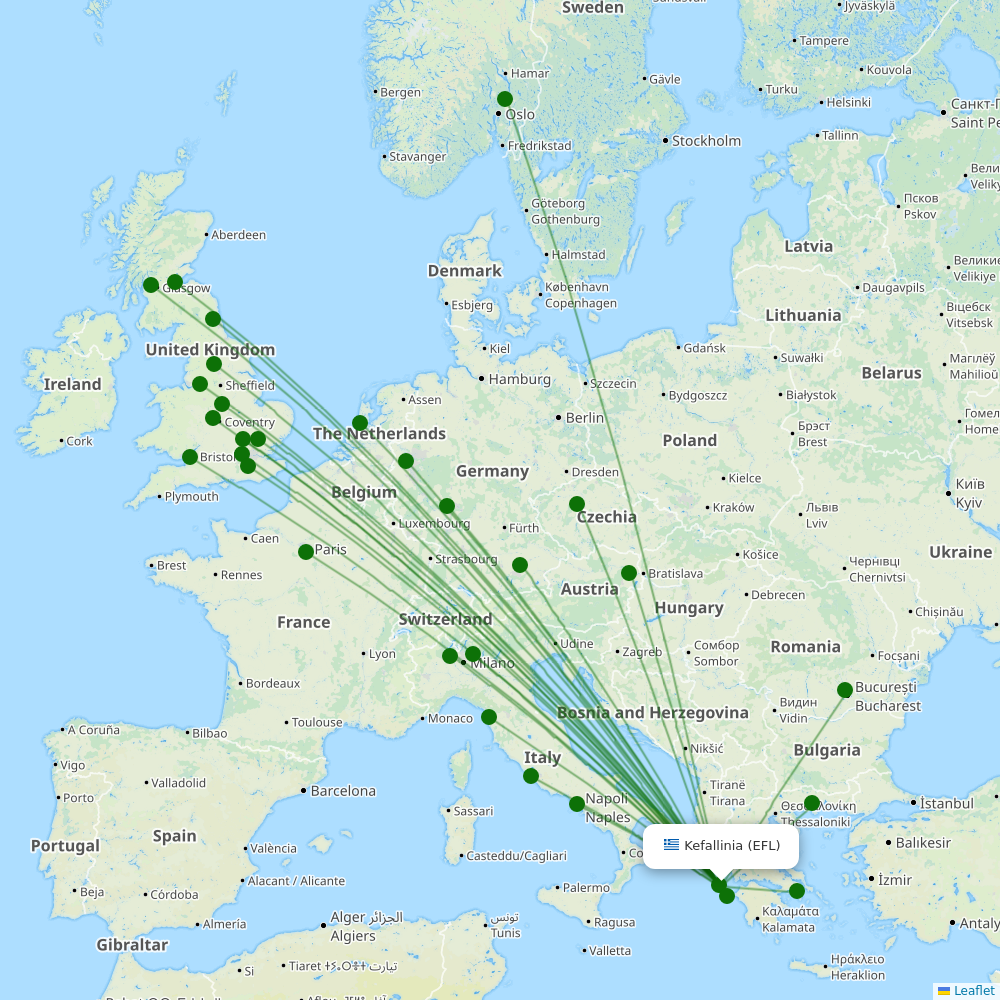 Kefalonia destination map