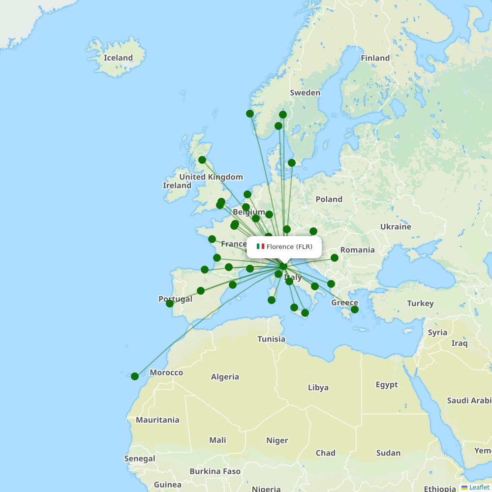 Peretola destination map