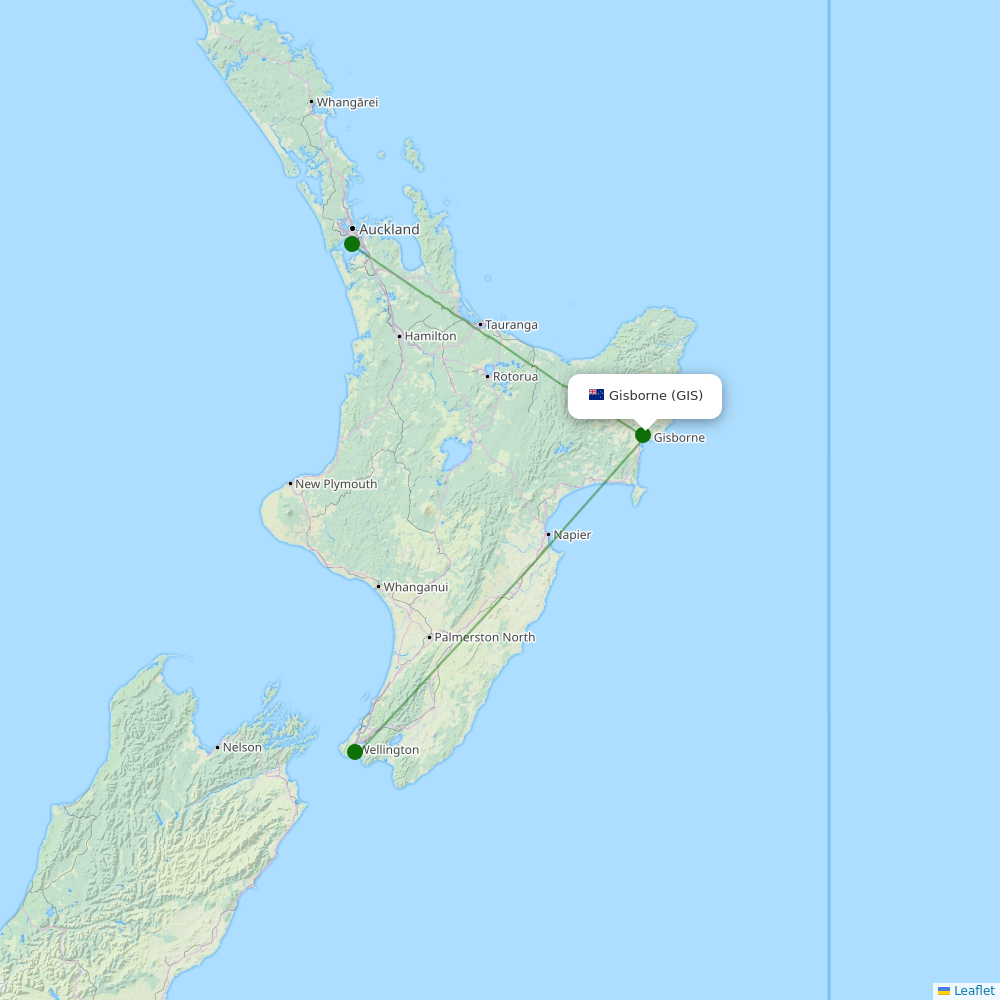 Gisborne destination map