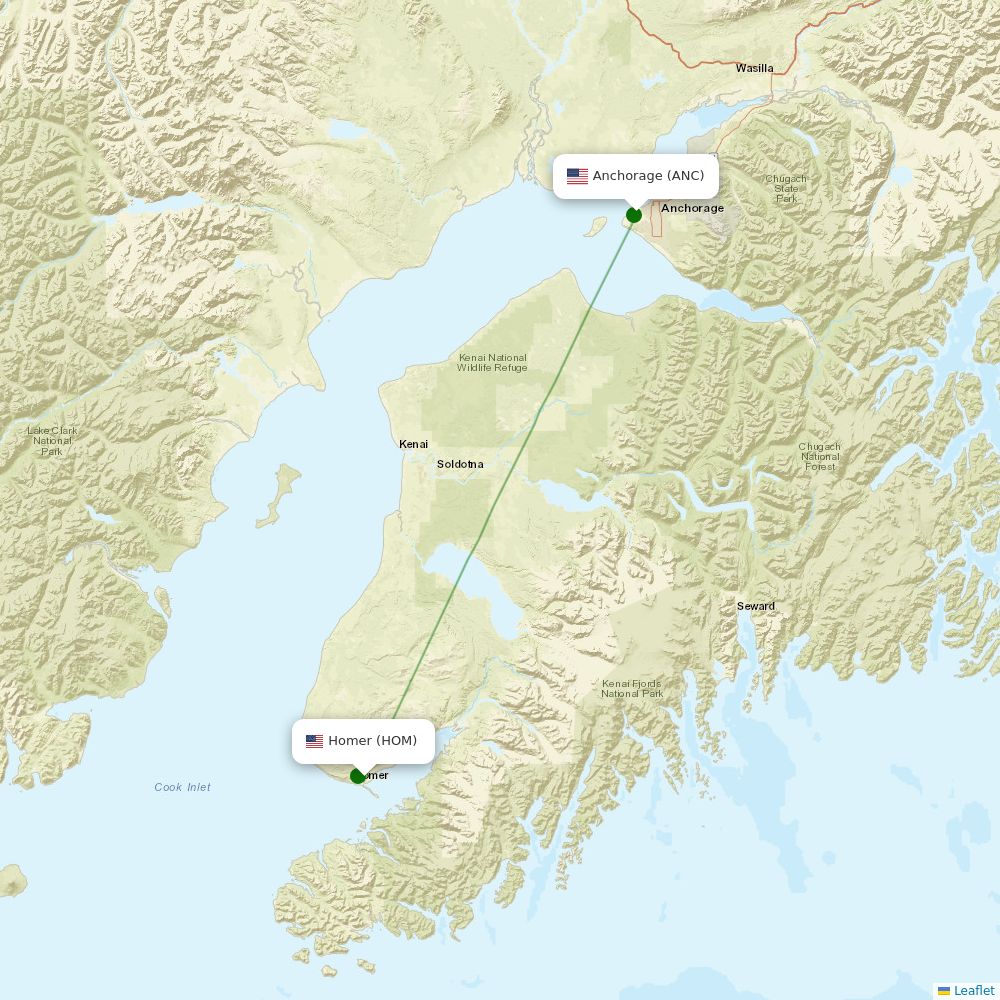 Homer information, flights and status Airport Information