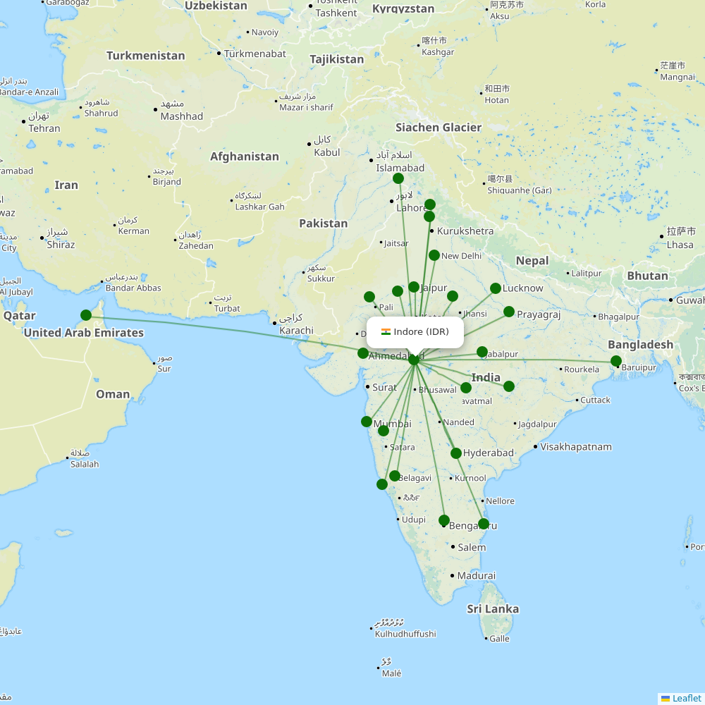 Devi Ahilyabai Holkar destination map
