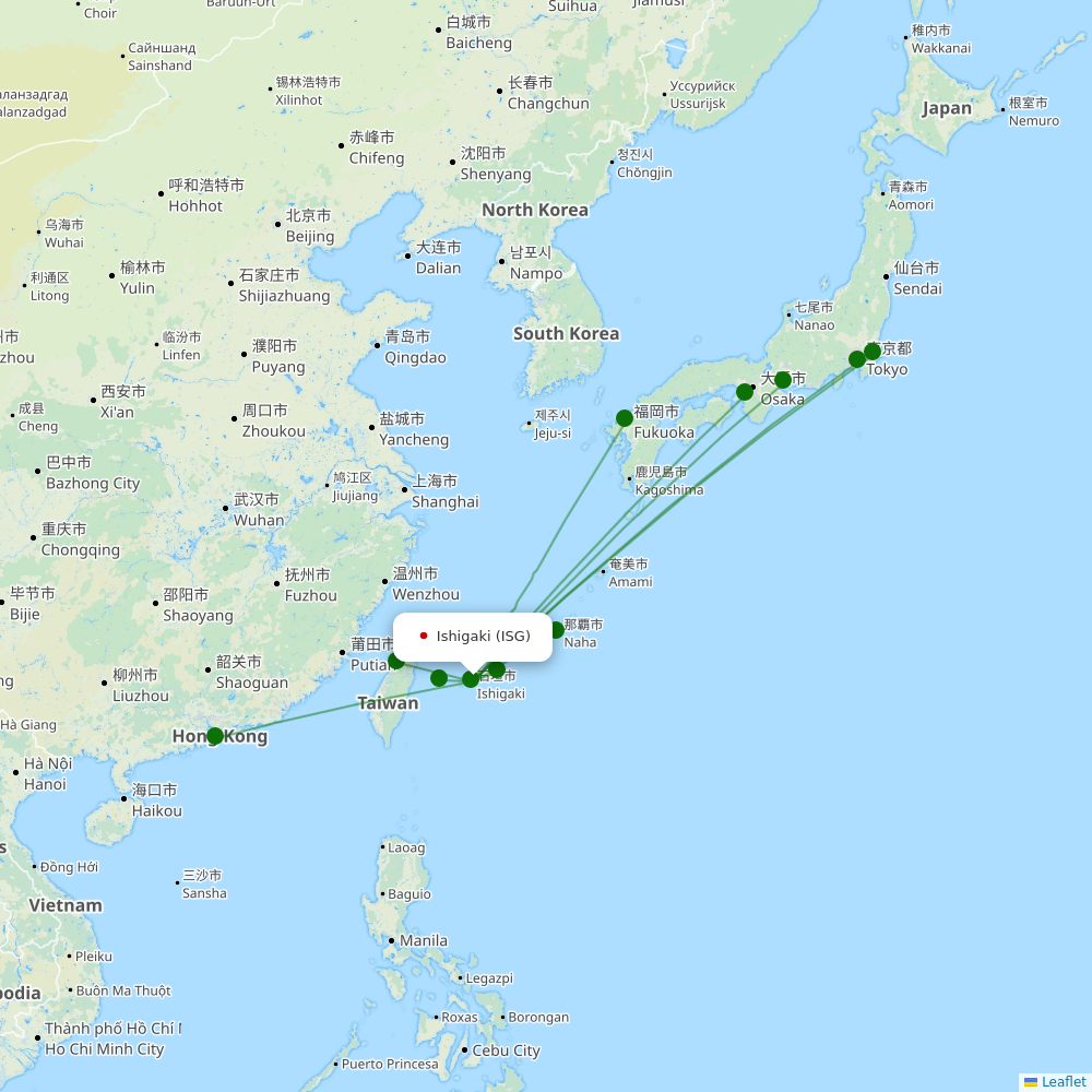 Ishigaki destination map