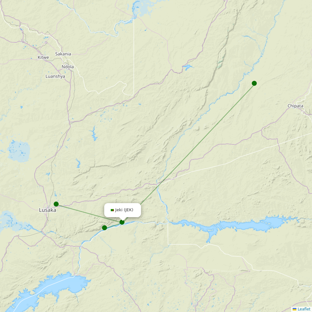 Jeki Airstrip destination map