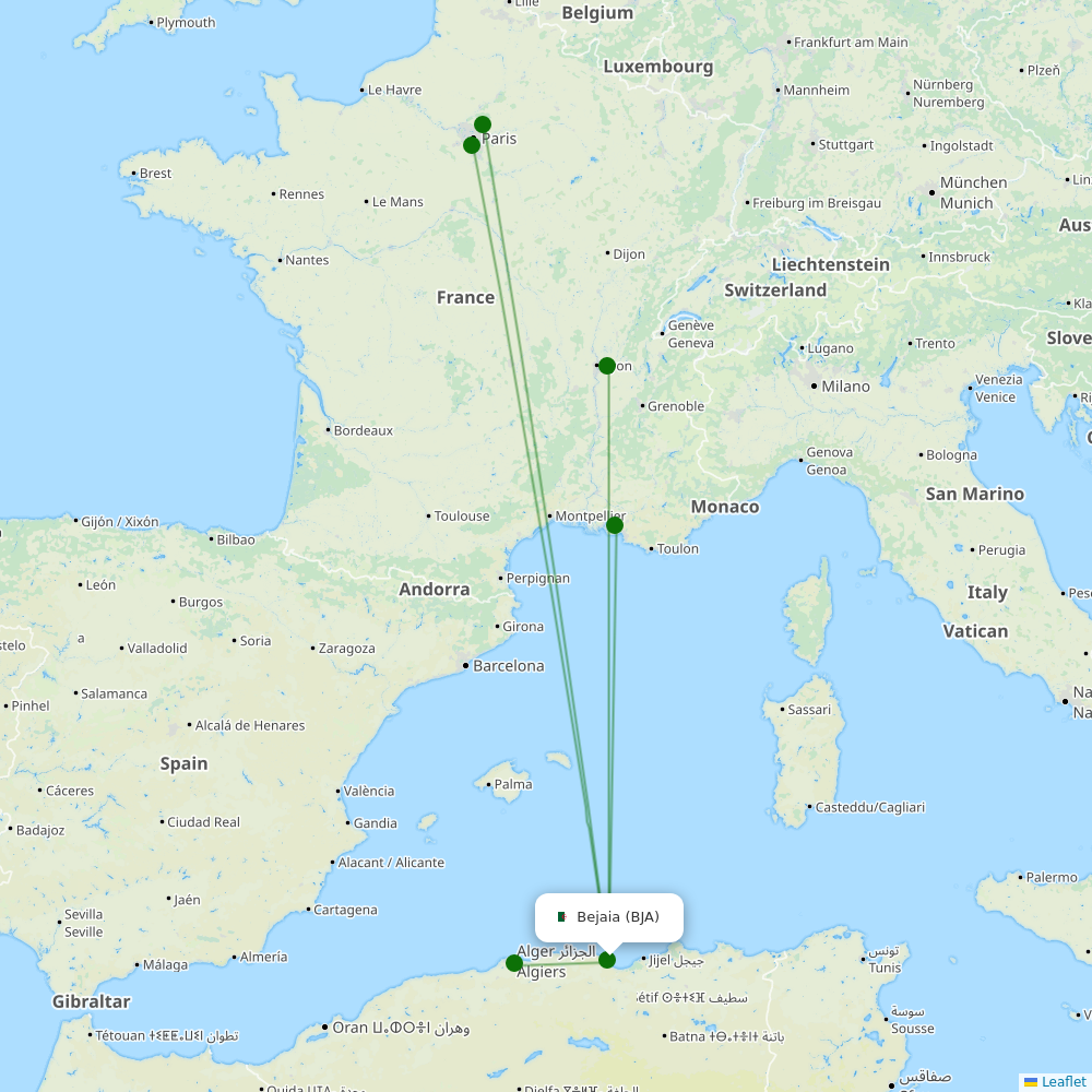 Bale Mulhouse destination map