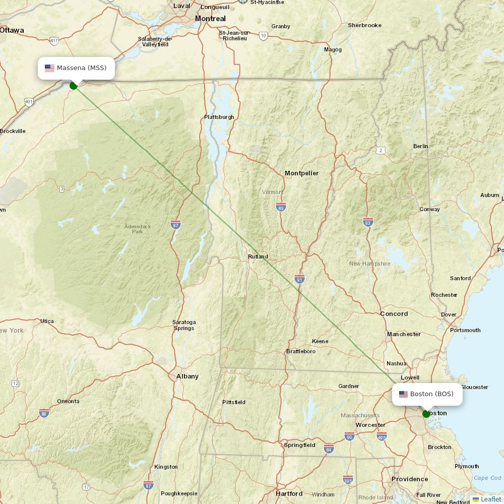 Massena International Richards Fld (MSS) departures today Airport