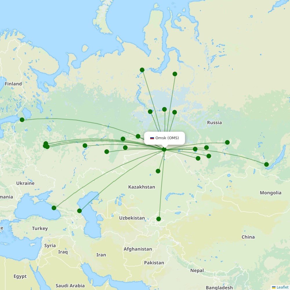 Tsentralny airport map | Omsk (OMS) | Airport Information