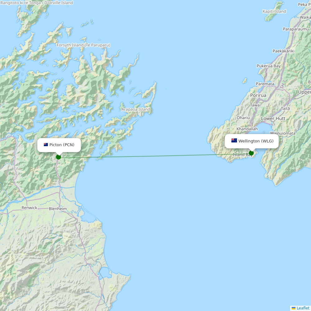 Picton Aerodrome destination map