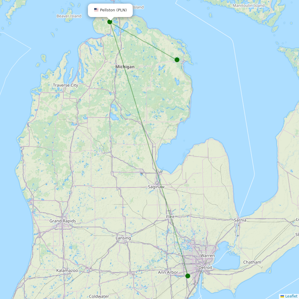 Pellston Regional Airport of Emmet County Airport (PLN) arrivals today