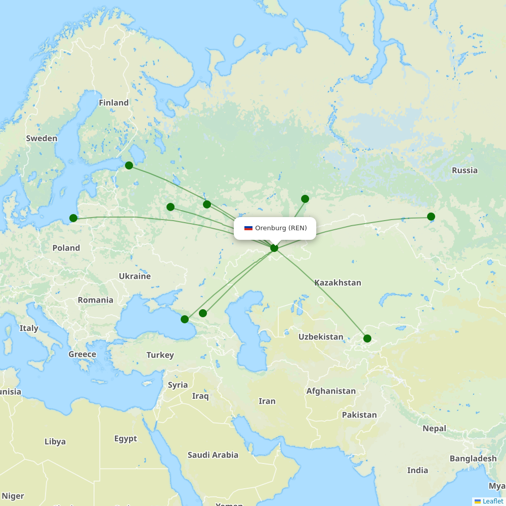 Orenburg Destinations 9 Routes 2024 Airport Information   REN 